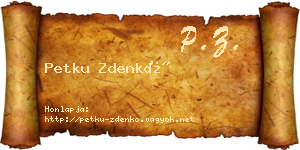 Petku Zdenkó névjegykártya
